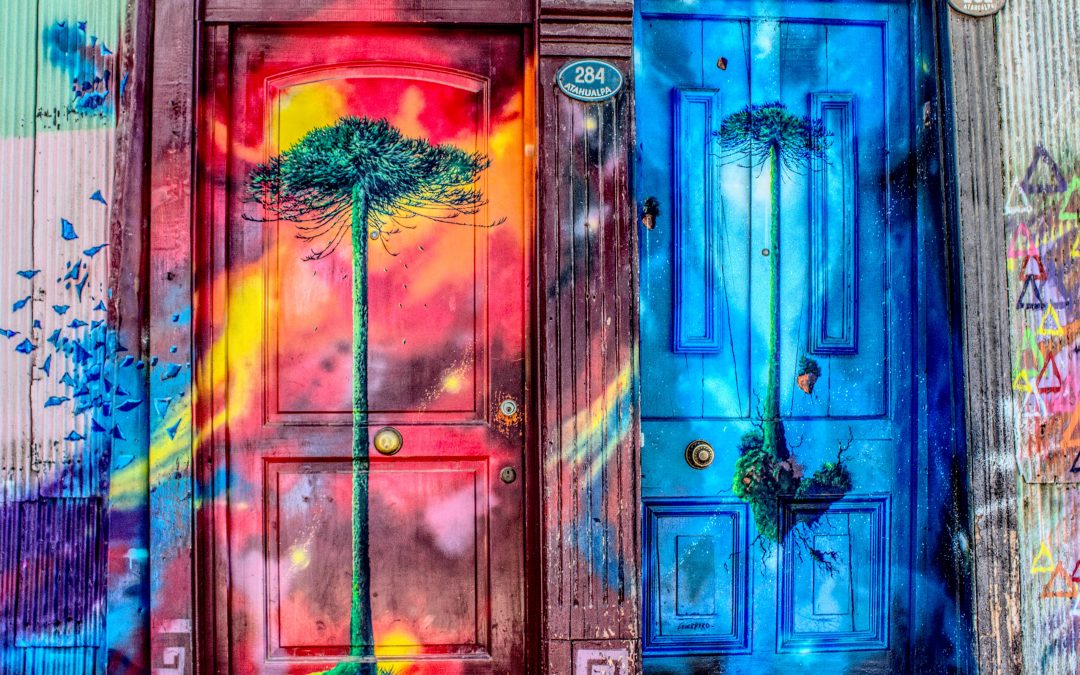 Image of two painted doors.